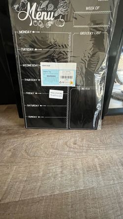 NEW Magnetic Weekly Meal Planner + Grocery List Board – $22 OBO