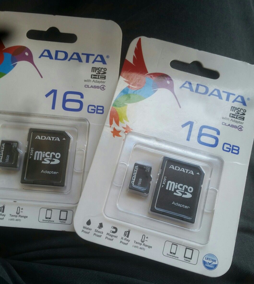 2 x 16 gig mini SD cards with adapters take both for $19.99