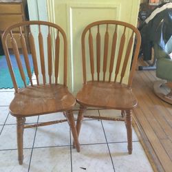 2 Wood Chairs