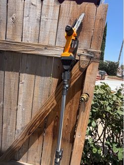 2-in-1 cordless pole saw, 6inch brushless pole chain saw, mini handheld chain saw with 20v battery, extendable up to 17 feet, multifunctional pole saw