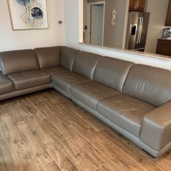 W. Schillig Leather Couch