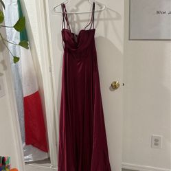 Dark Red Long Dress