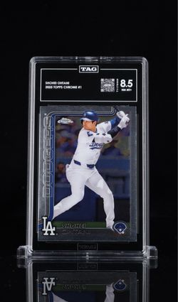 Shohei Ohtani 2025 Topps Chrome #1 TAG Graded 8.5