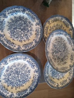 Royal Staffordshire Avondale Ironstone by J&G Meakin England 10 Dinner Plates And One Platter