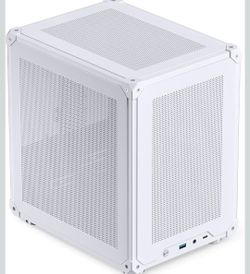 JONSBO C6 White Mini MATX Mesh Case,Simple Compact Desktop Micro ATX Chassis,Upper Cover/Side Panel Tool-Free Open pc case, ATX Power Bite (L185mm Max