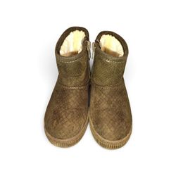 Sherpa-Lined Ankle Boots with Side Zipper