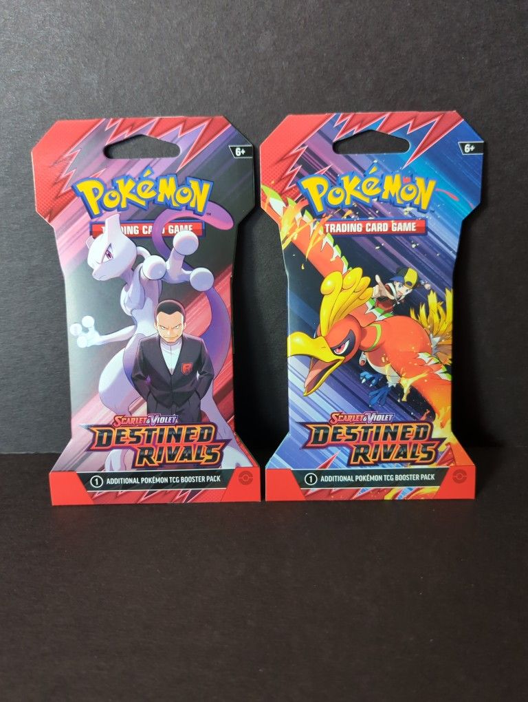 Pokemon Sleeved Booster Pack Scarlet And Violet Destined Rivals -(2) Packs For $15