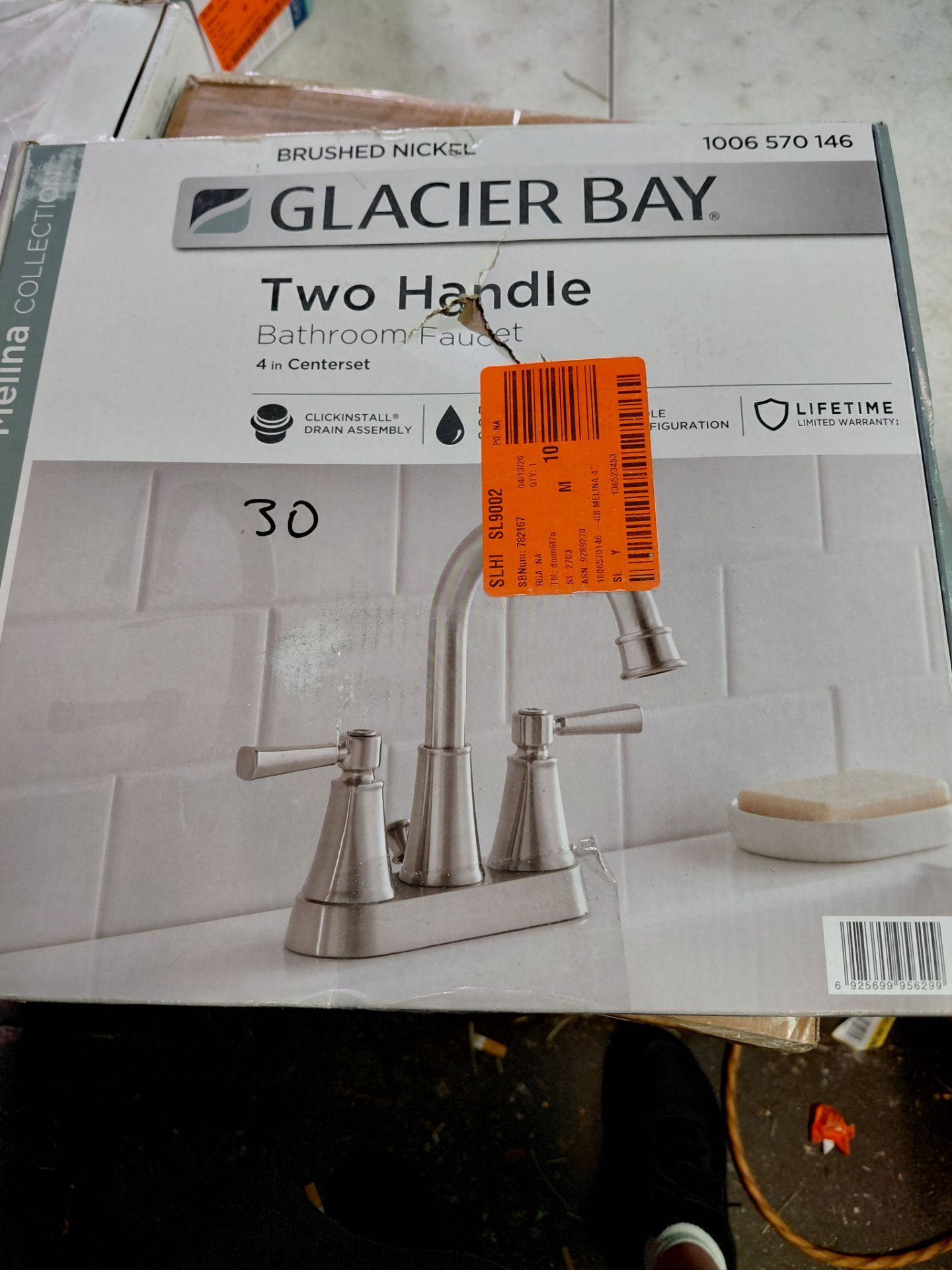 Glacier bay bathroom sink faucet with drain in brushed nickel