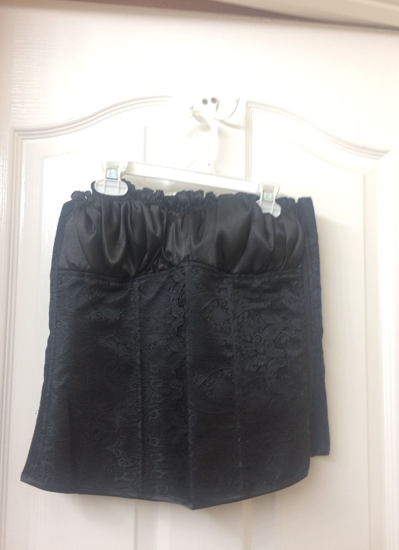 New black corset with thong size x large