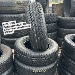 Set Of Four Used Tires Almost New 255/70/18 Bridgestone 