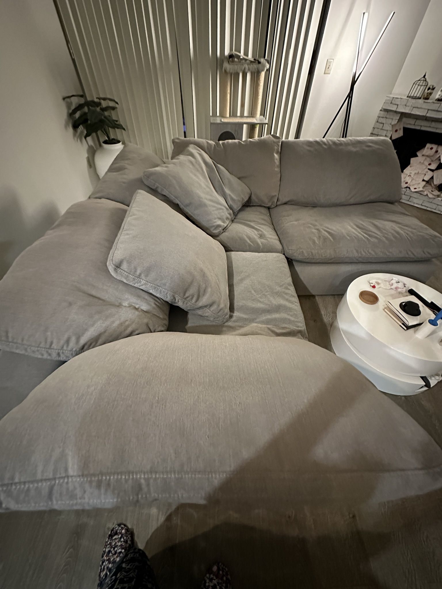 Grey Cloud Couch 3 Pieces