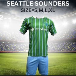 Unbranded Seattle Sounders Soccer Team Uniforms Green Size S/M/L/XL