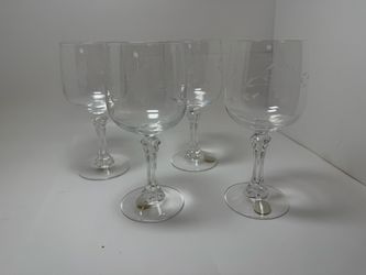 Set of 4 NEW Princess House Crystal Glasses