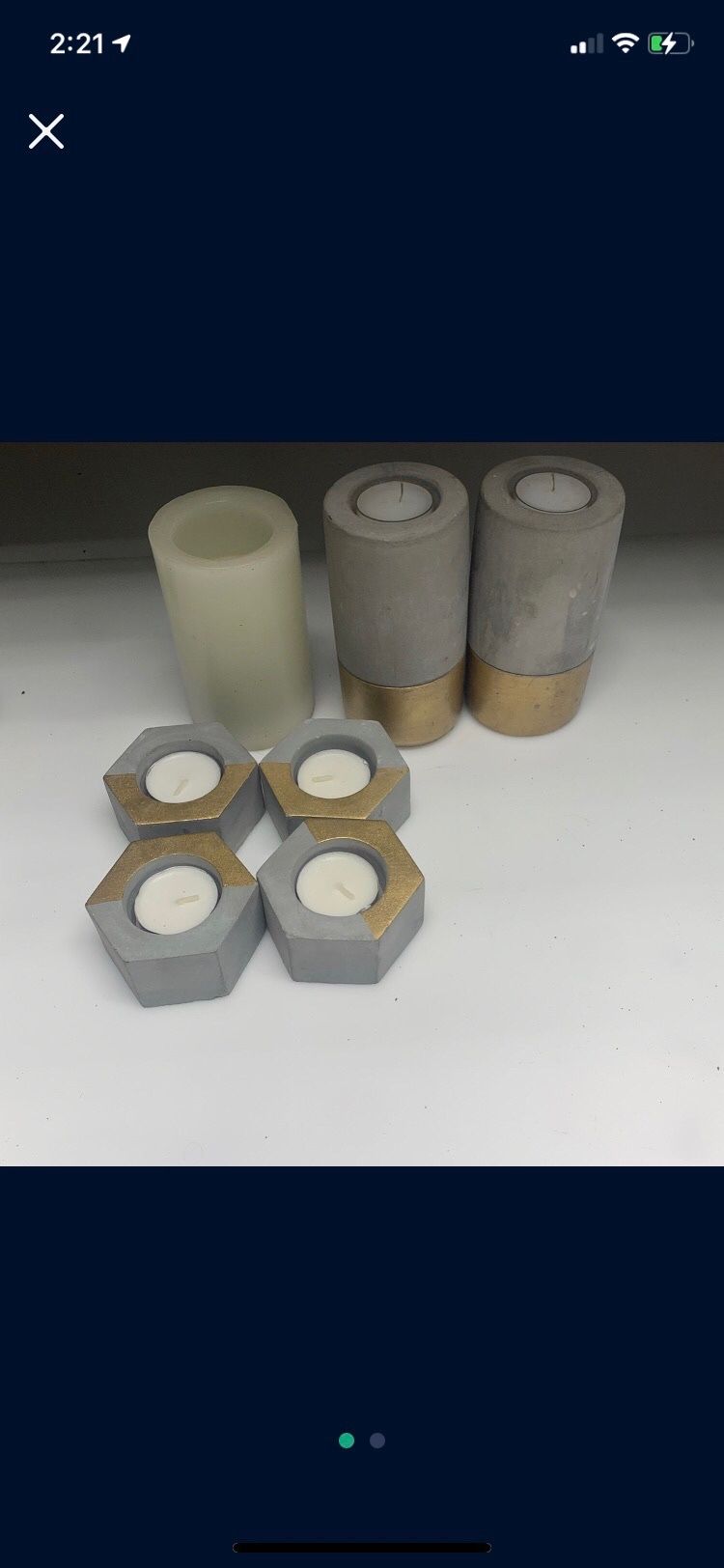 Cement Candle Holders