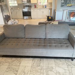 Two Gray Couches For sale 