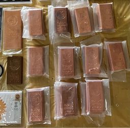 .999 fine copper bullion bars 1 pound each
