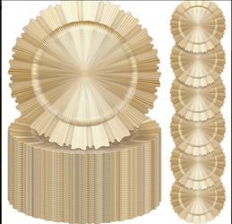 Champagne charger plates (100 pack)