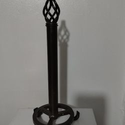 VINTAGE HAND CRAFTED TOILET PAPER HOLDER 15"