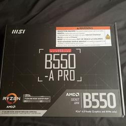 MSI B550 a pro motherboard 