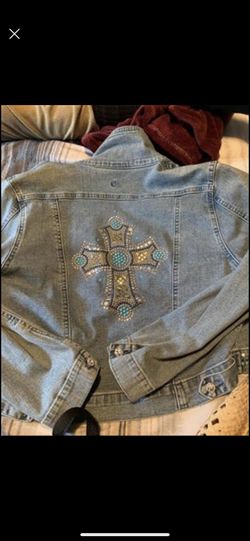 Christine Alexander. Bling jean jacket.