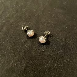 Cultured Pearl Pod Stud Earrings