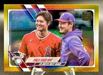2021 Topps Update Shohei Ohtani & Kohei Arihara #US125 Gold Foil Parallel