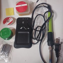 is a WOKEASE 100W LED digital soldering iron kit. 