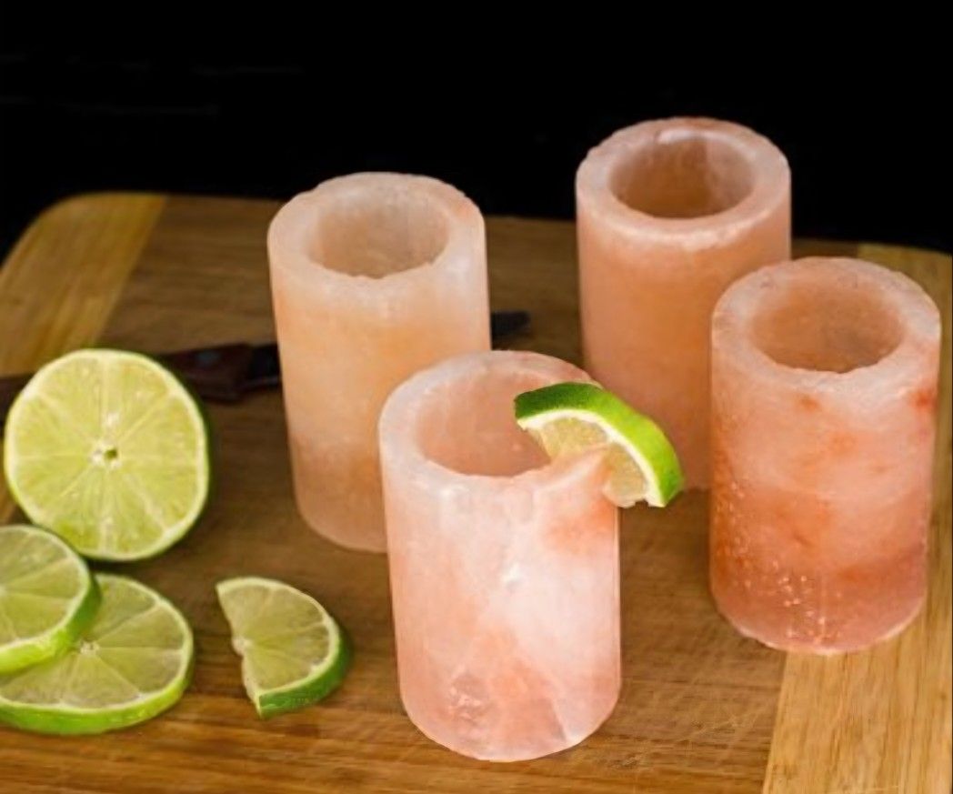 Himalayan Pink Salt Shot Glass-Set of 4.