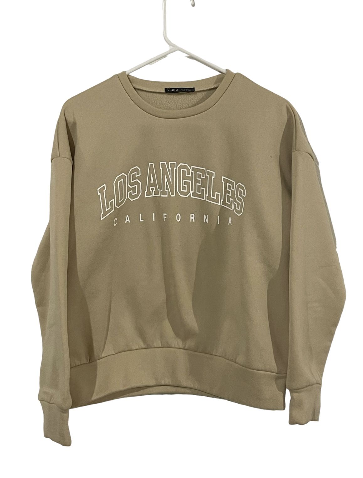 Shein Los Angeles California Khaki Brown Pullover Sweatshirt Size Medium Women’s