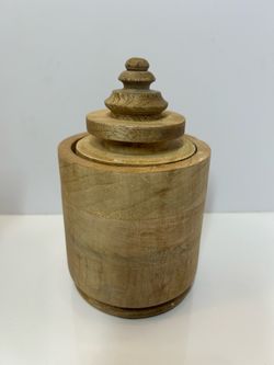 Mango wood canister