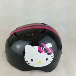 Small(51cm) Hello Kitty Black Pink Youth Bike Helmet Skates Kids Protection