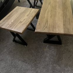 Solid Wood Side Table And Coffee Table 