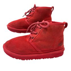 Youth Kids Size 2Y UGG Girls Snow Boots Winter Warm Red
