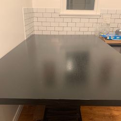 Large, Sturdy Black Kitchen Table