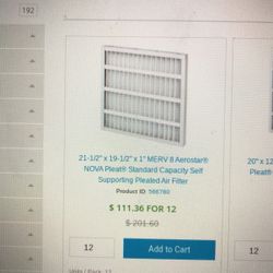 New High Capacity Nova Pleated Air Conditioner Filters