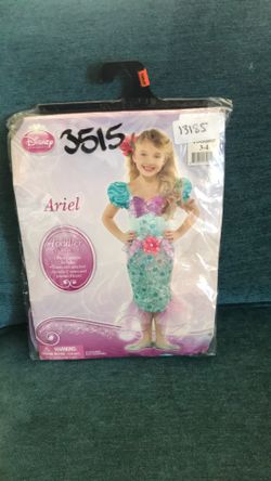 Disney Ariel Toddler 3-4 Size . New