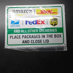 5"X7" Small Metal Delivery Sign