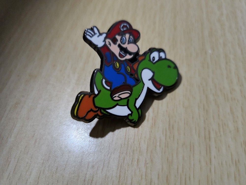 Super Mario World Enamel Pins Official Nintendo Direct 2023 Mario & Yoshi