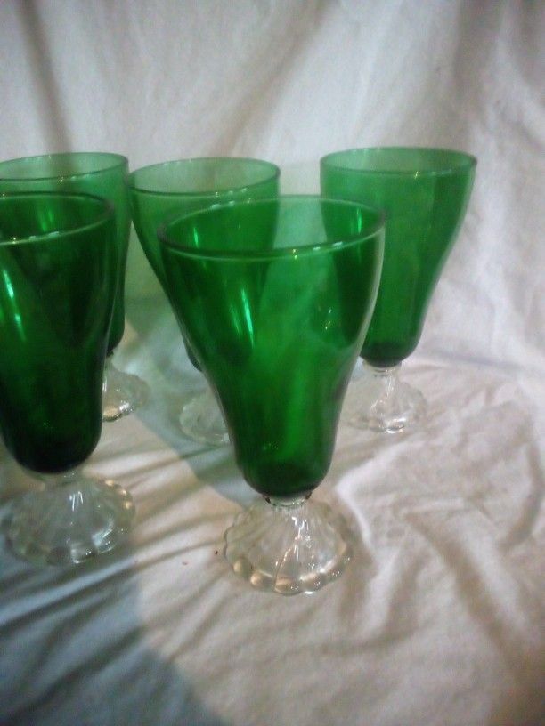 Burple Depression Glass 6 Anchor Hocking