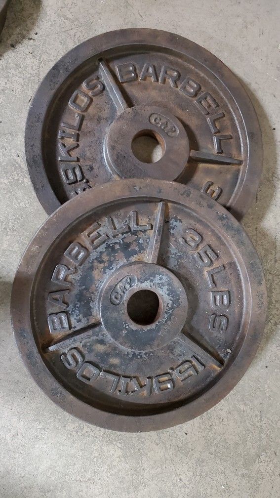 35 Lbs Plates Olympic Weights 