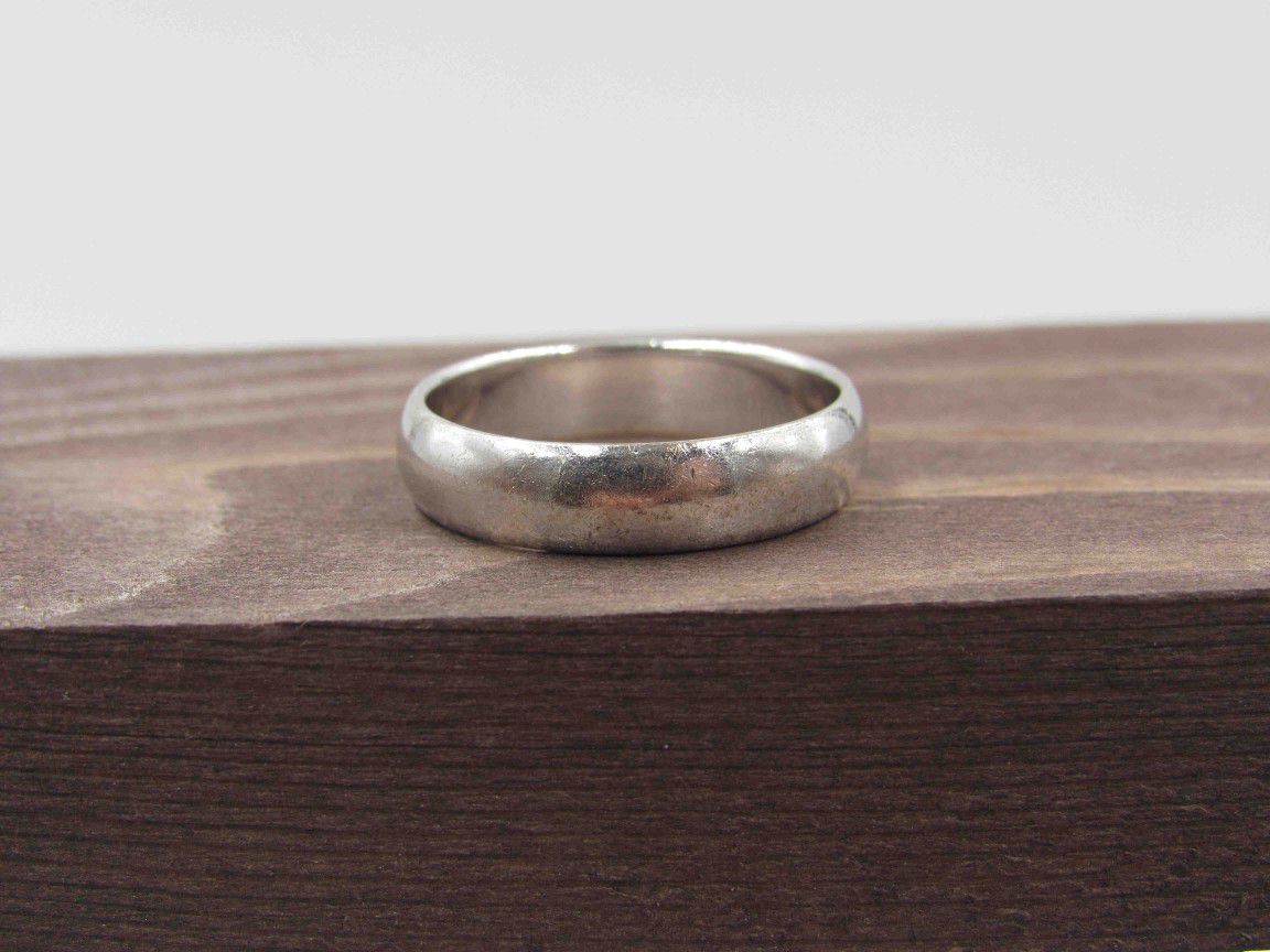 Size 8.5 Sterling Silver Brilliant Band Ring Vintage Statement Engagement Wedding Promise Anniversary Bridal Cocktail Friendship