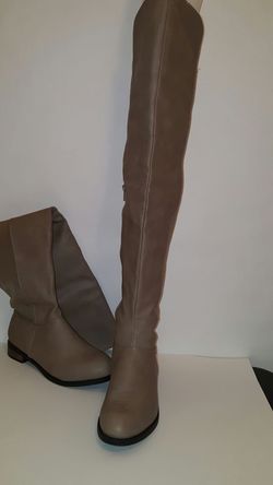 Taupe Thigh leather Boots