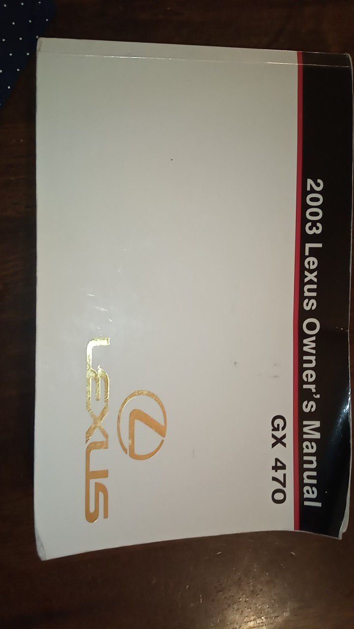 2003 GX470 Lexus Owners Manual
