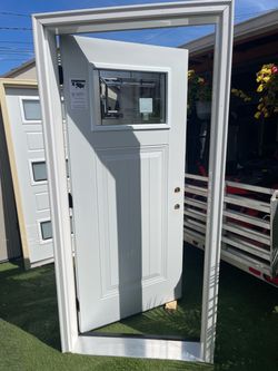 New door stel size w36 h80 left hand Inswing jam is 6.1/2 inch Compasite frame molding to $475