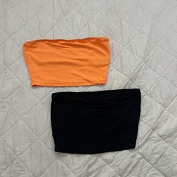 black and white tube tops
