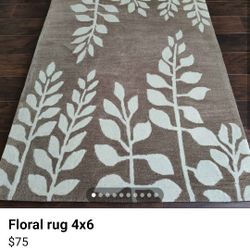 Floral Rug 4x6 