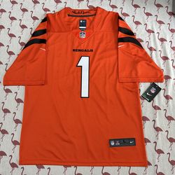 Nike Orange Jersey #1 Cincinnati Bengals Chase 