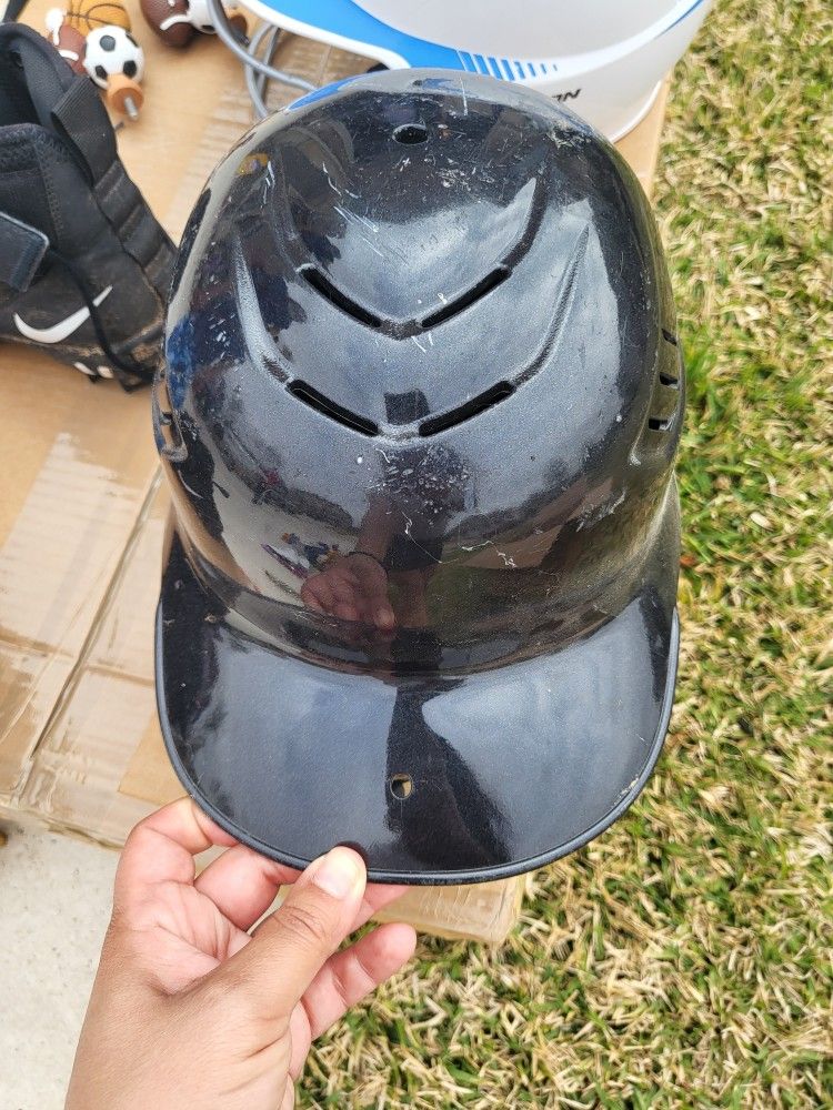 Baseball Helmet And Glove