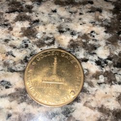 1939 Golden Gate International Expo. San Francisco Petroleum Exhibit Coin Token mint condition bay area collectible