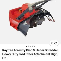 Skidsteer bobcat Disc Mulcher for Brush Clearance